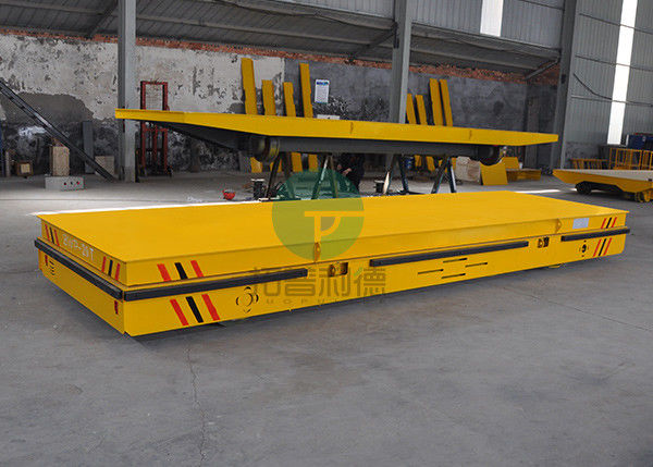25 ton frequency use steerable trackless rail mounted transfer cart for molds