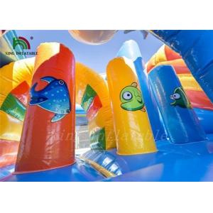 Ocean World Inflatable Jumping Castle With Slide Fire Retardant