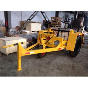 China 5-Ton Capacity Heavy-Duty Cable Drum Trailer with Dual Braking System for Underground Cable Handling on sale