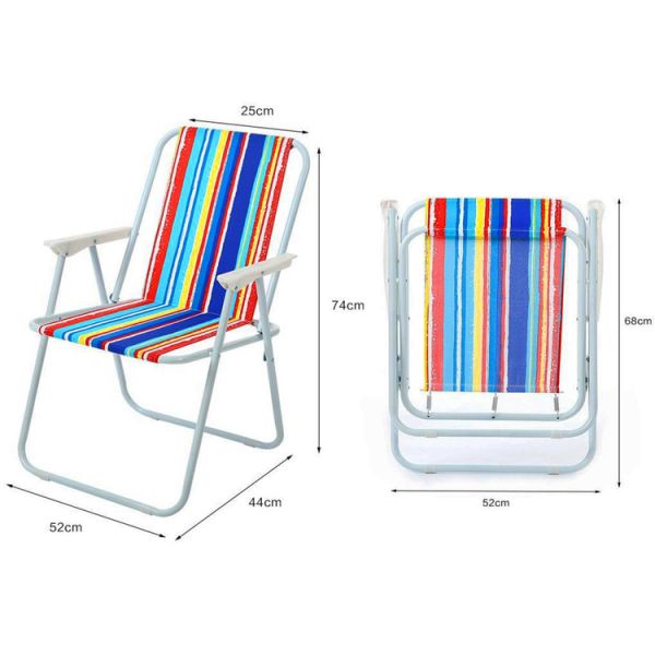 Outdoor Portable Fishing Chair Ultralight Aluminium High Seat Beach Chair for Picnics