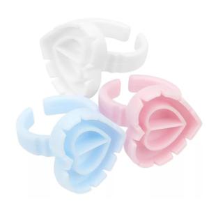 Heart Shape Glue Ring Cup Plastic 64g Lash Extensions Divided For Eyelash