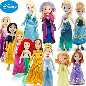Buy Disney Princess Dolls Cartoon Stuffed Disney Plush Toys 50cm at wholesale prices