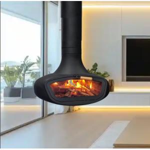 China Morden Wall Mounted Wood Burning Fireplace Indoor Central Hanging Round Stove fireplace on sale
