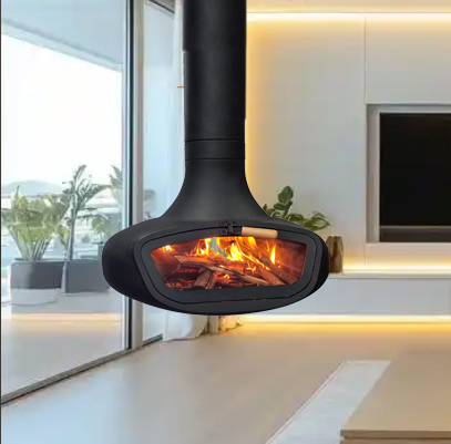 Buy stove fireplace rotating spherical suspended hanging round at wholesale prices