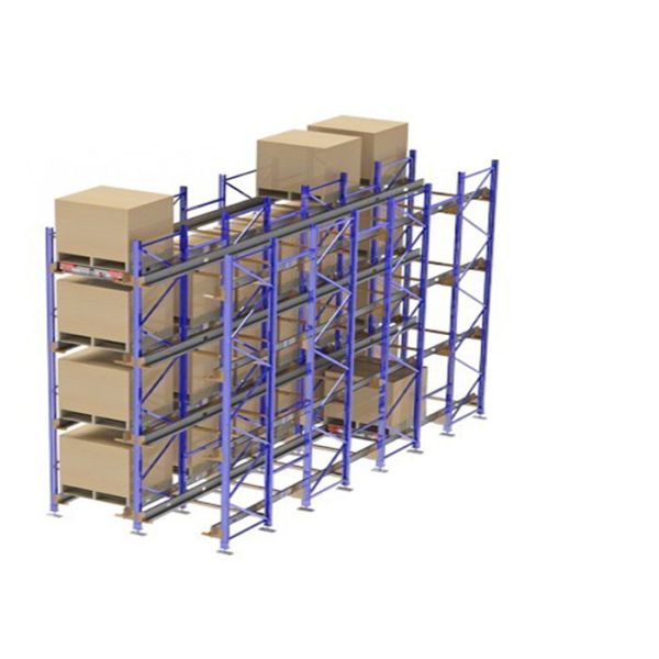Orange / Blue Shuttle Pallet Racking Storage System , Selective Pallet Racking System