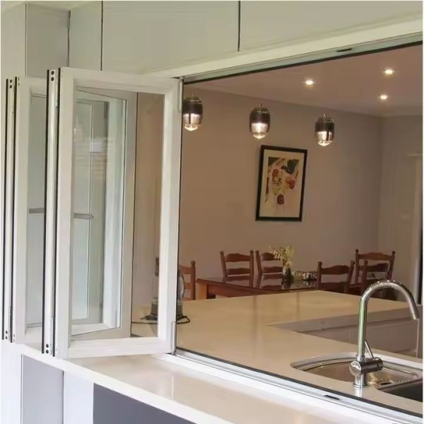 Durable Aluminum Folding Window with 1.5mm Frame Thickness and Horizontal