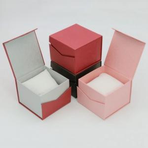 Custom Luxury Colorful Rigiding Magnetic Ring Jewelry Box With Your Own Logo For