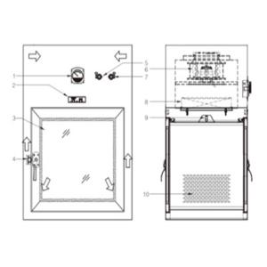 Lab Dynamic Sterilize Cleanroom Pass Box With Testing Port