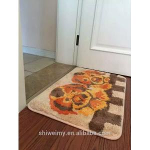 Dog pattern cut pile bath floor mat