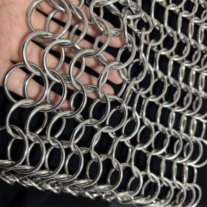 Large Ring Welded Mesh Stainless Steel Metal Chain Mail Welded Ring Mesh Curtain