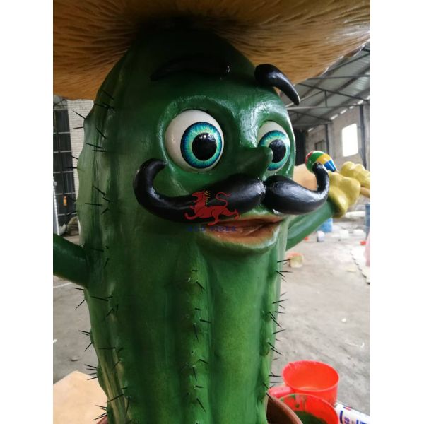 Infrared Sensor Theme Park Cartoon Animatronic Plant Cactus
