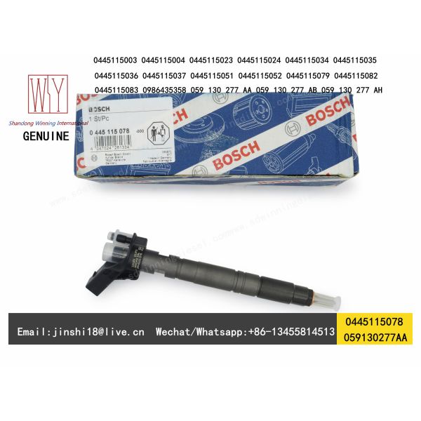 Buy Bosch Genuine Piezo Fuel Injector 0445115078, 0445115079, 0445115051, 0445115052, 059130277AA, 059130277AB, 059130277AH, at wholesale prices