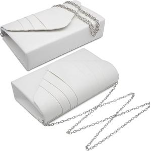 DASEIN WOMEN'S EVENING BAG PLEATED ENVELOPE CLUTCH HANDBAG WEDDING PARTY BRIDAL