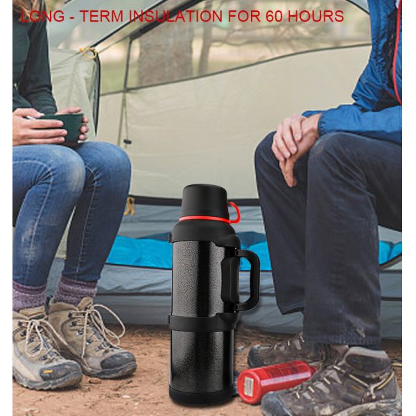 Stainless Steel Plastic Travel Water Bottle Sports Thermos Travel Pot Camping Flask 3 Litre Big Tea