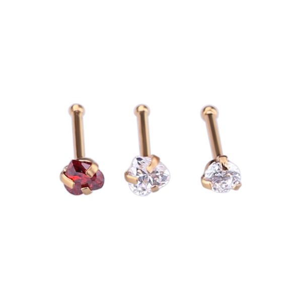 Buy Hot sale body jewelry wholesale stainless steel cz nose piercing at wholesale prices