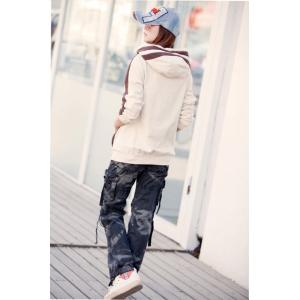 Ladies Hooded Sweatshirts , Custom With Two Pokets Waterproof