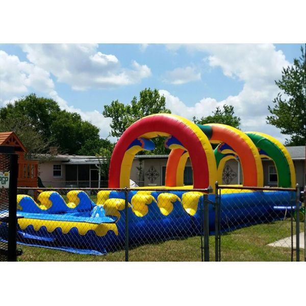 Buy Summer Giant Rainbow Double Lane  Arch Garden Water Slides at wholesale prices