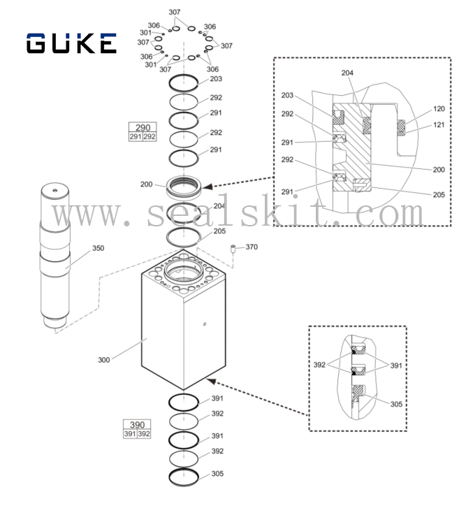 Atlas Copoc Epiroc Hydraulic Hammer Repair Seal Kit HB4100 3363121222