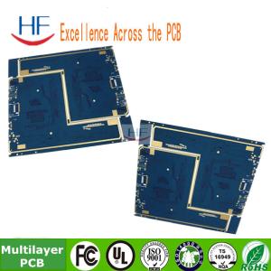 Quality 6 Layers FR4 Multilayer PCB Fabrication Design Blue Solder Mask 2.0mm for sale