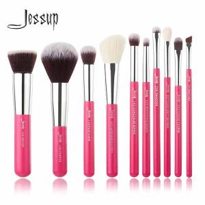 Quality Rose Carmine Natural Makeup Brushes Set for sale