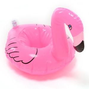 Flamingo Pool Floating PVC Inflatable Can Holder for Party,promotional gifts