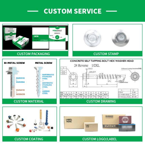 Heavy Duty Concrete Screw Bolt with ZINC Finish and 90mm Length in Metric Measurement