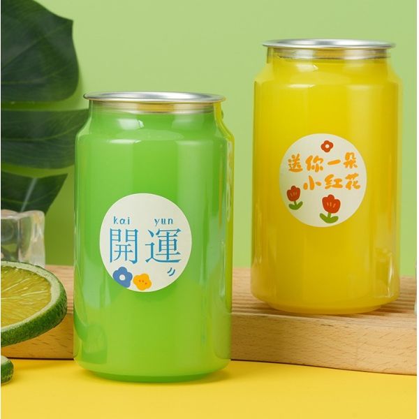 Buy Ergonomic 330ml Plastic Drinking Can With Pull Ring at wholesale prices