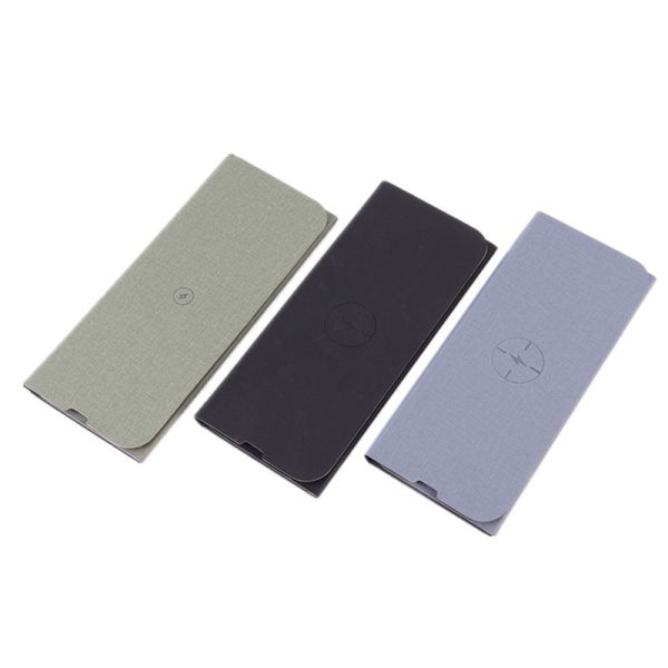 Buy Promotional Gift Pu Leather Wireless Charging Mouse Pad Multifunctional Folding at wholesale prices