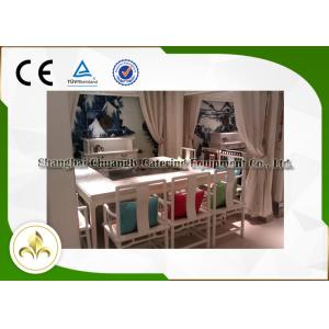 Outdoor / Indoor Teppanyaki Grill Plate Table Eight Seats Built In Electrostatic