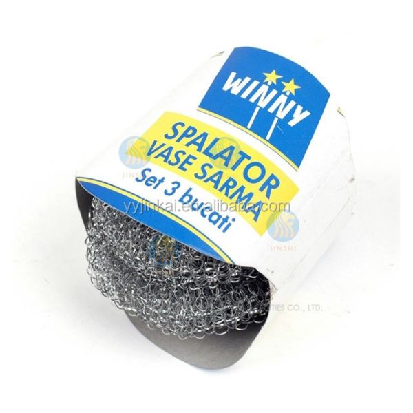 50G*10pcs Big Pack Zinc Coated Scrubber/Galvanize Wire Mesh Pot Scourer / Scouring Pad for Kitchen Pot Cleaning