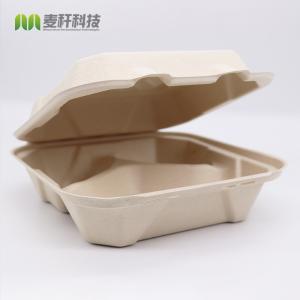 Eco-friendly Custom 3 Compartment Bagasse Disposable Bento Lunch Box