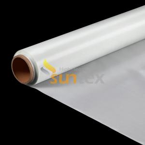 White Fireproof Silicone Rubber Coated Fiberglass Cloth High Temperature