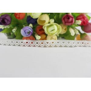 China Polyester Water Soluble Lace Ribbon Trim Scalloped Edging For Interior Decoration / Garments on sale