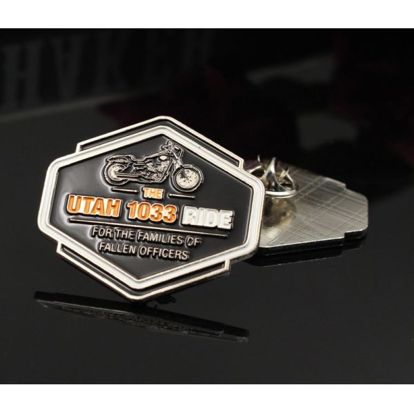 Zinc alloy brooch pin Stamp school badge Car motor club religion logo words picture sign custom