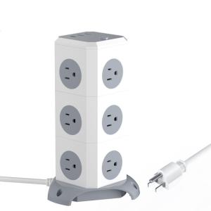 Multi-layer Vertical Extension Socket With USB Port for 110-220V Charging