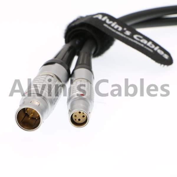 Red EPIC SCARLET Power Adapter Cable 1B 6pin Female to 2B 6pin Male