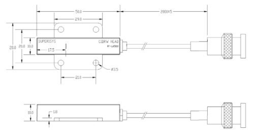 RF-LA5010 CIDRW Read Header BNC Male head Antenna Interface Type Coaxial Line Cable