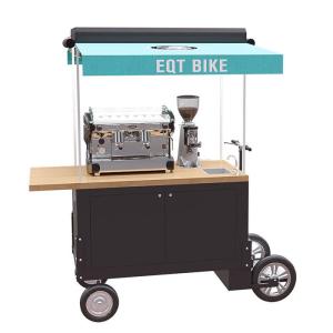 Box Structure 1.2M Stainless Steel Coffee Vending Cart