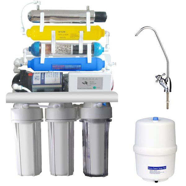 304# stainless steel 1.36 T / H 25 Watt UV Water Sterilizer For Home 6GPM No Dead Angle