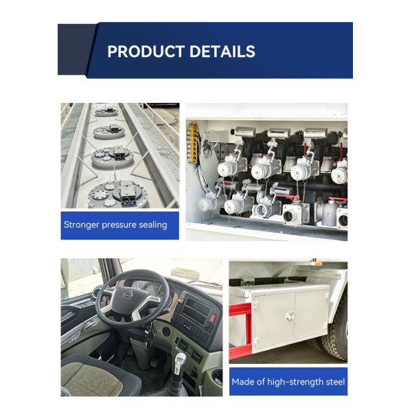 45000 Liters Diesel Oil Capacity Fuel Tanker Truck With 98HP - 570HP Horse Power