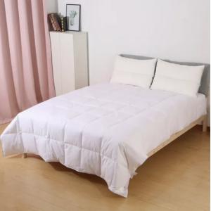 White Home King Solid Ployester Comforter With Piping Duvet Quilt