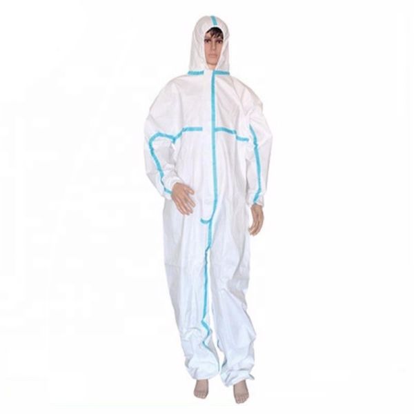 S-3XL Disposable Protective Gear Safety Coverall Medical Elastic Waist