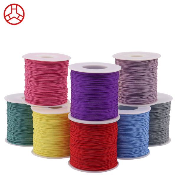 Braided Jade Chinese Knot Rope 100M 0.8mm Nylon Rat Tail Lace Rope for Jewelry Making