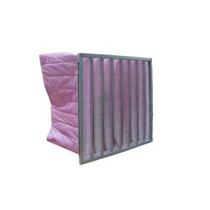 Chemical 6 Pockets Synthetic Fiber Bag Air Filter 80Pa For Air Cleaning