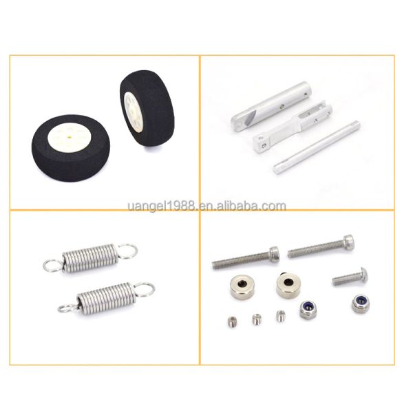 Unisex RC Toy Accessories CNC3MM/5MM RC Airplane Landing Gear 152MM Height