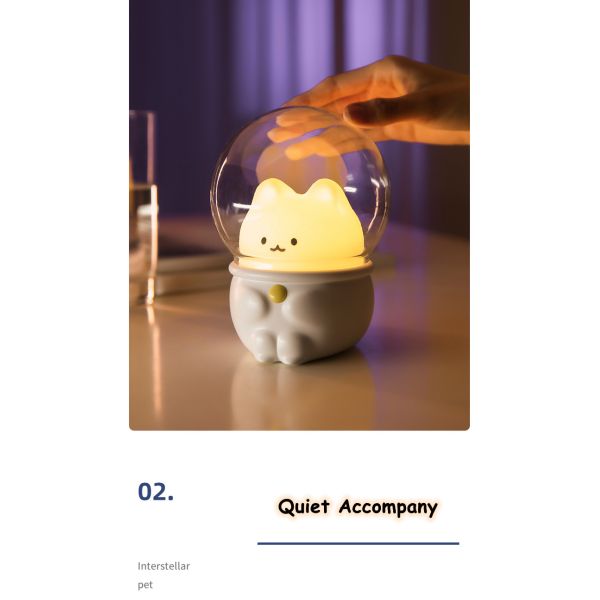 New Interstellar Pet Night light LED colorful atmosphere table lamp USB Rechargeable Bedside Night light for Children