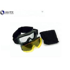 Spherical Military Style Sunglasses , Ballistic Shooting Glasses Elastic