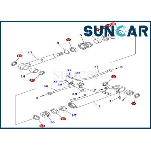 China 707-98-43210 7079843210 Boom Cylinder Seal Kit Fits Komatsu PC75UD-2 PC75UU-3 Excavator Inner Parts on sale