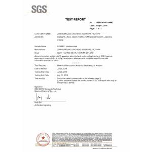 Zhangjiagang City Jincheng Scissors Co., Ltd. Certifications