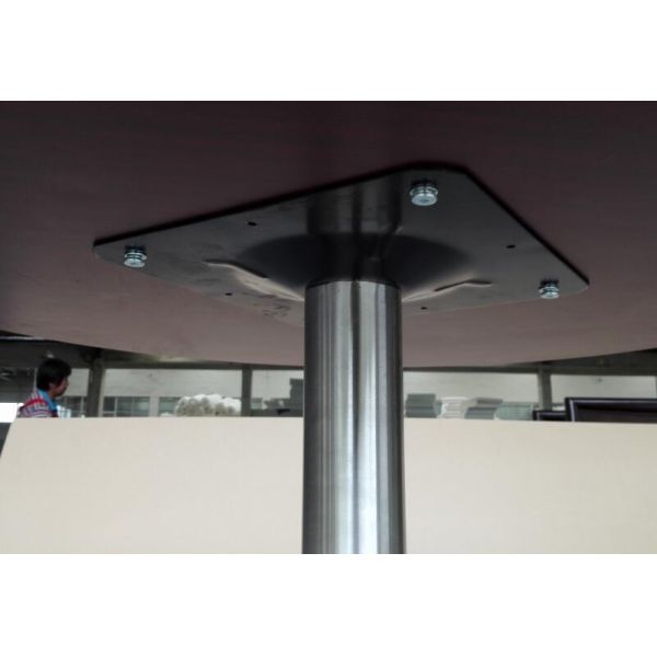 Durable Wooden Dining Room Tables Polished Metal For Restaurant